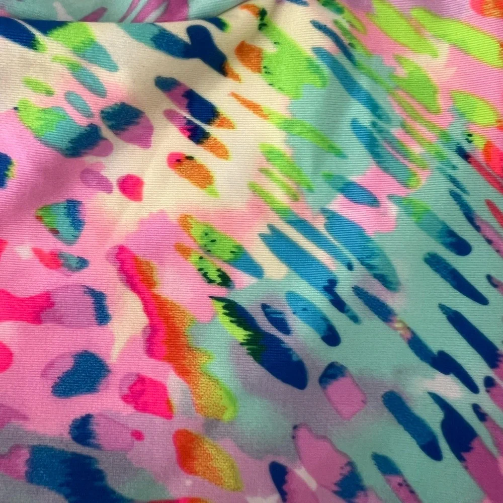 NEWMomentumBrands Girl 9/10 2-pc Swim Suit Watercolor Splash Print ElasticWaist